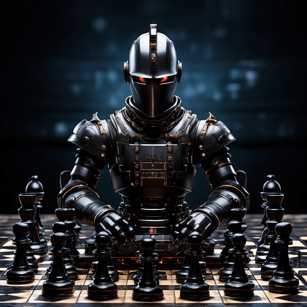 robot playing chess 